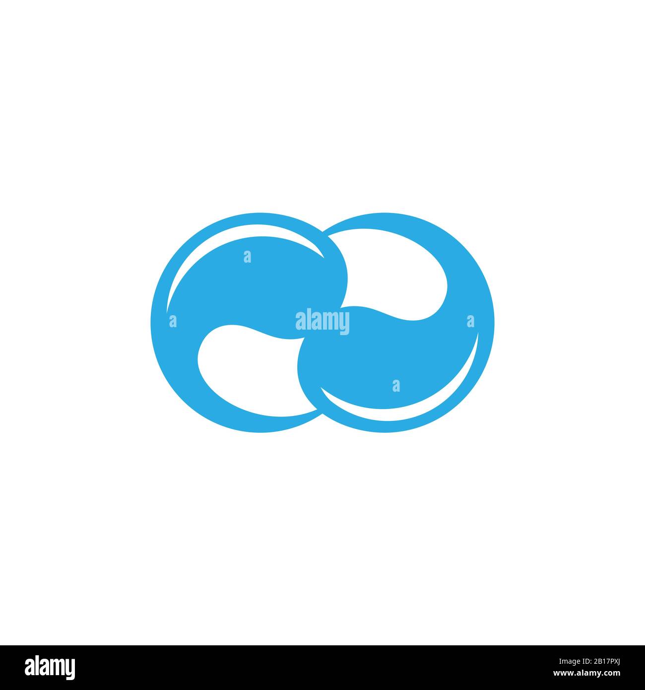 linked drop water logo vector Stock Vector