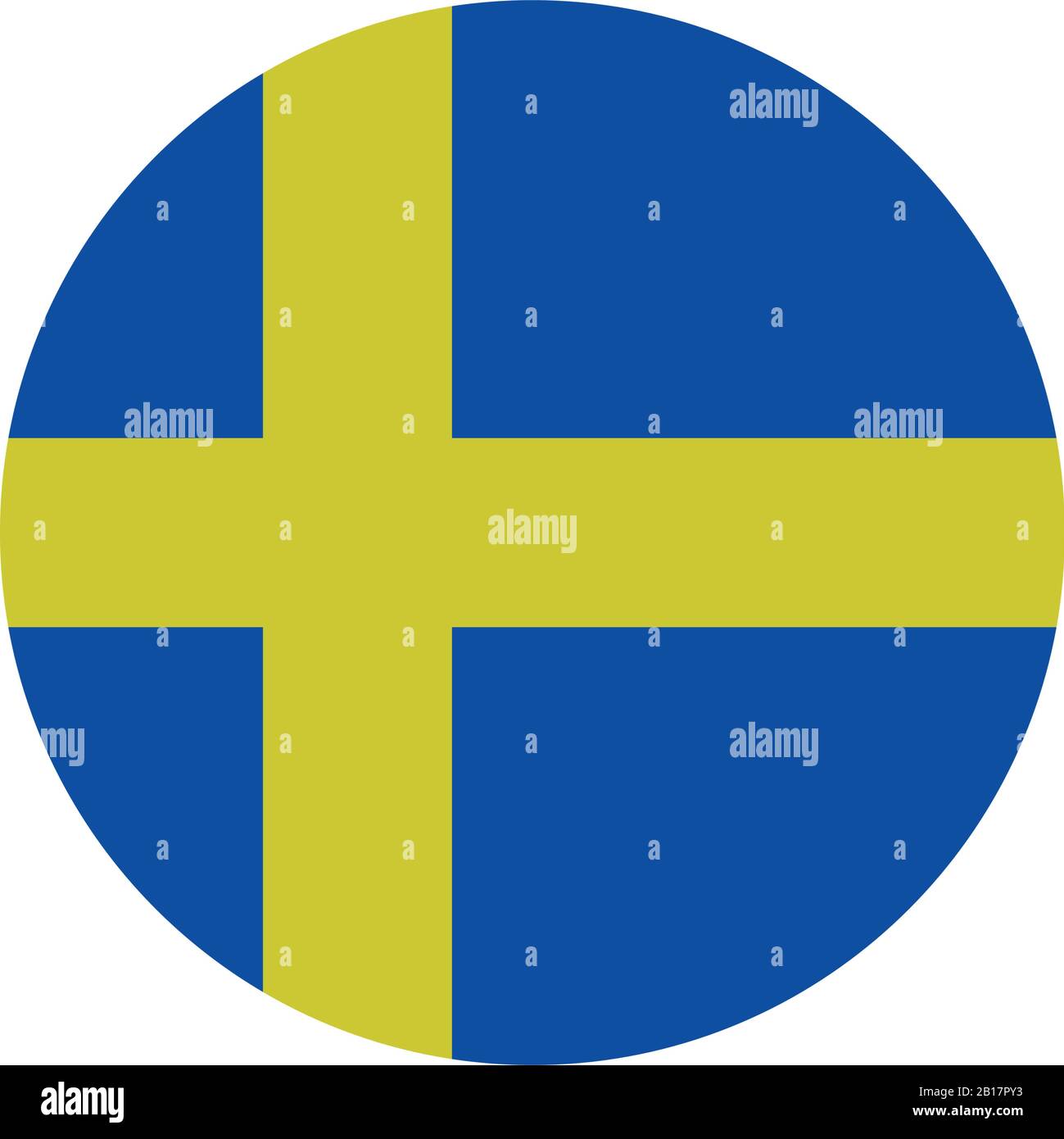 sweden flag illustrated in vector on white background Stock Vector