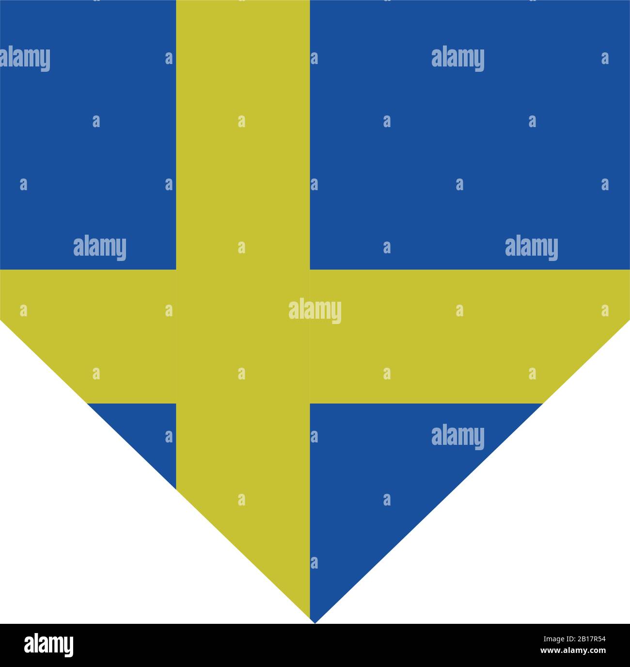 sweden flag illustrated in vector on white background Stock Vector