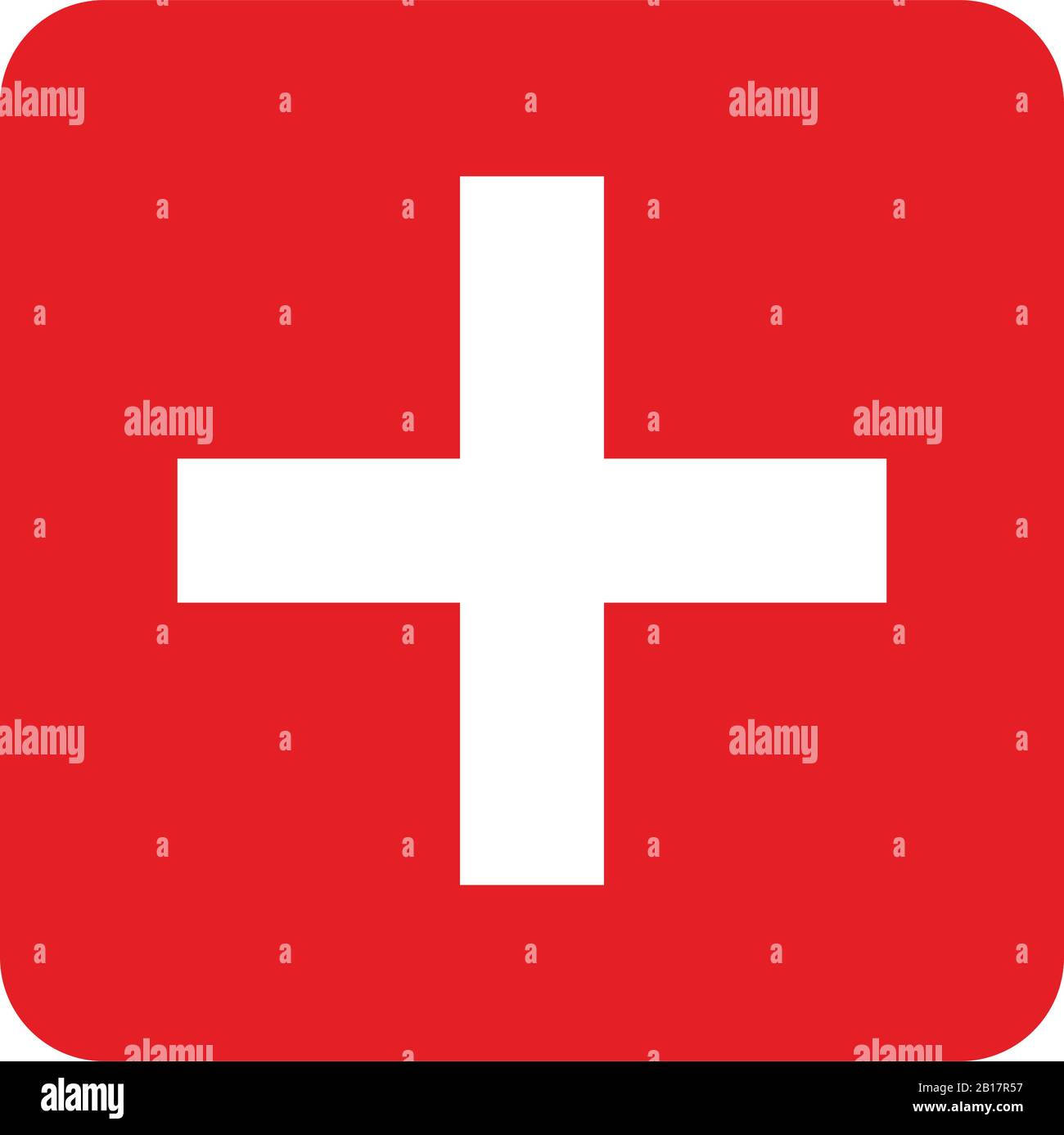 Swiss flag illustrated in vector on white background Stock Vector Image ...