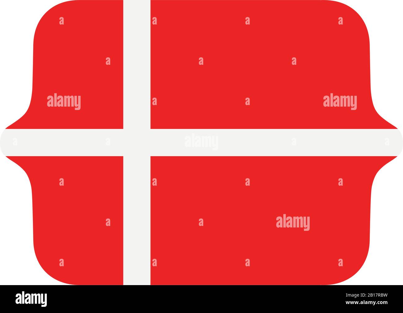 denmark flag illustrated in vector on white background Stock Vector