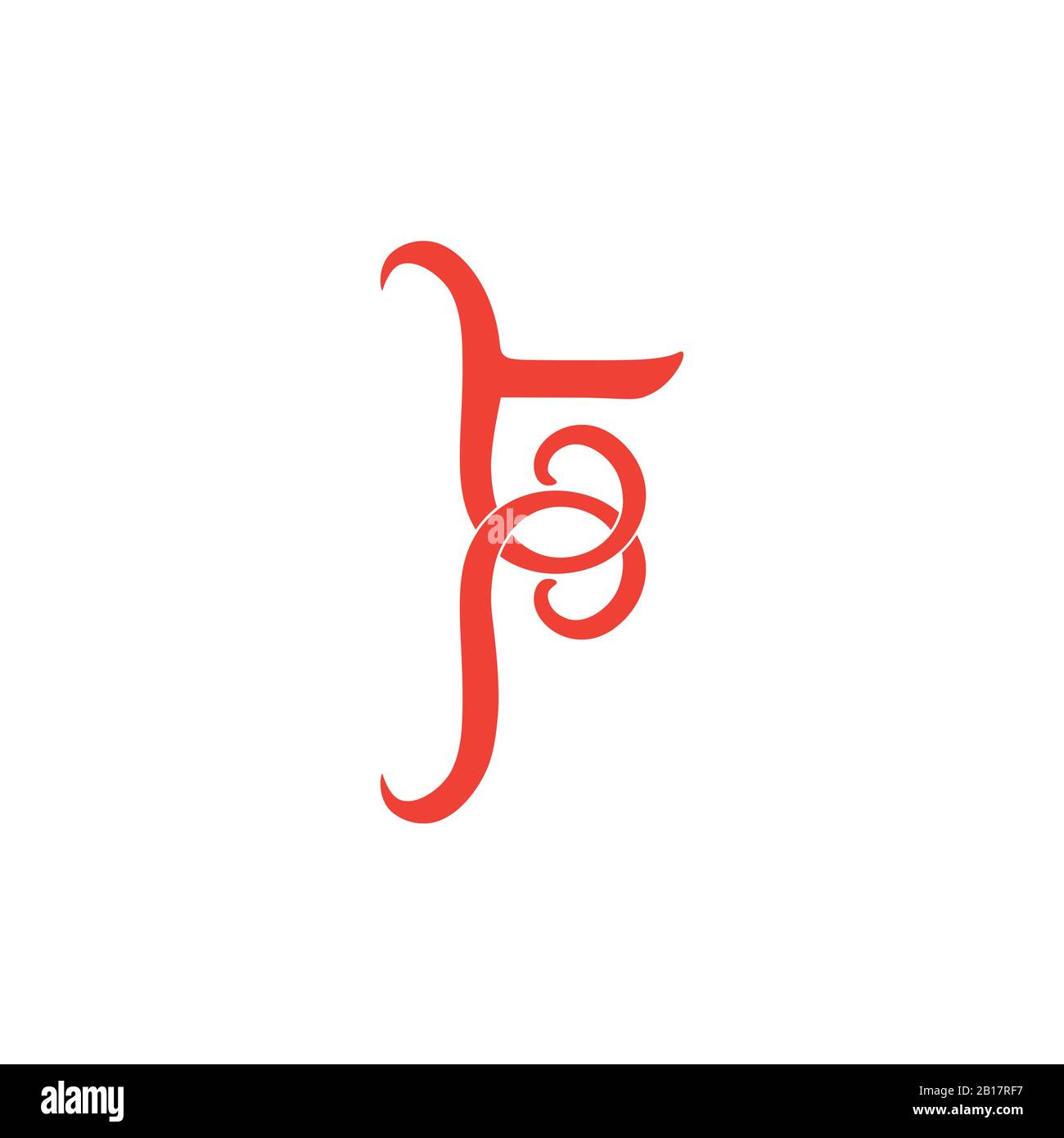 letter tp linked curves logo vector Stock Vector