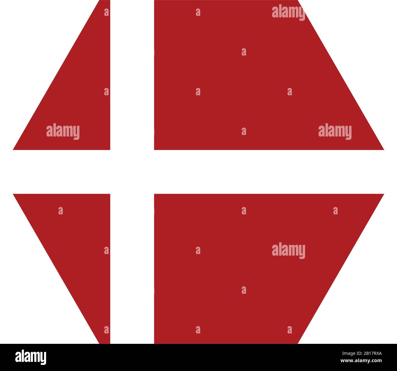 denmark flag illustrated in vector on white background Stock Vector