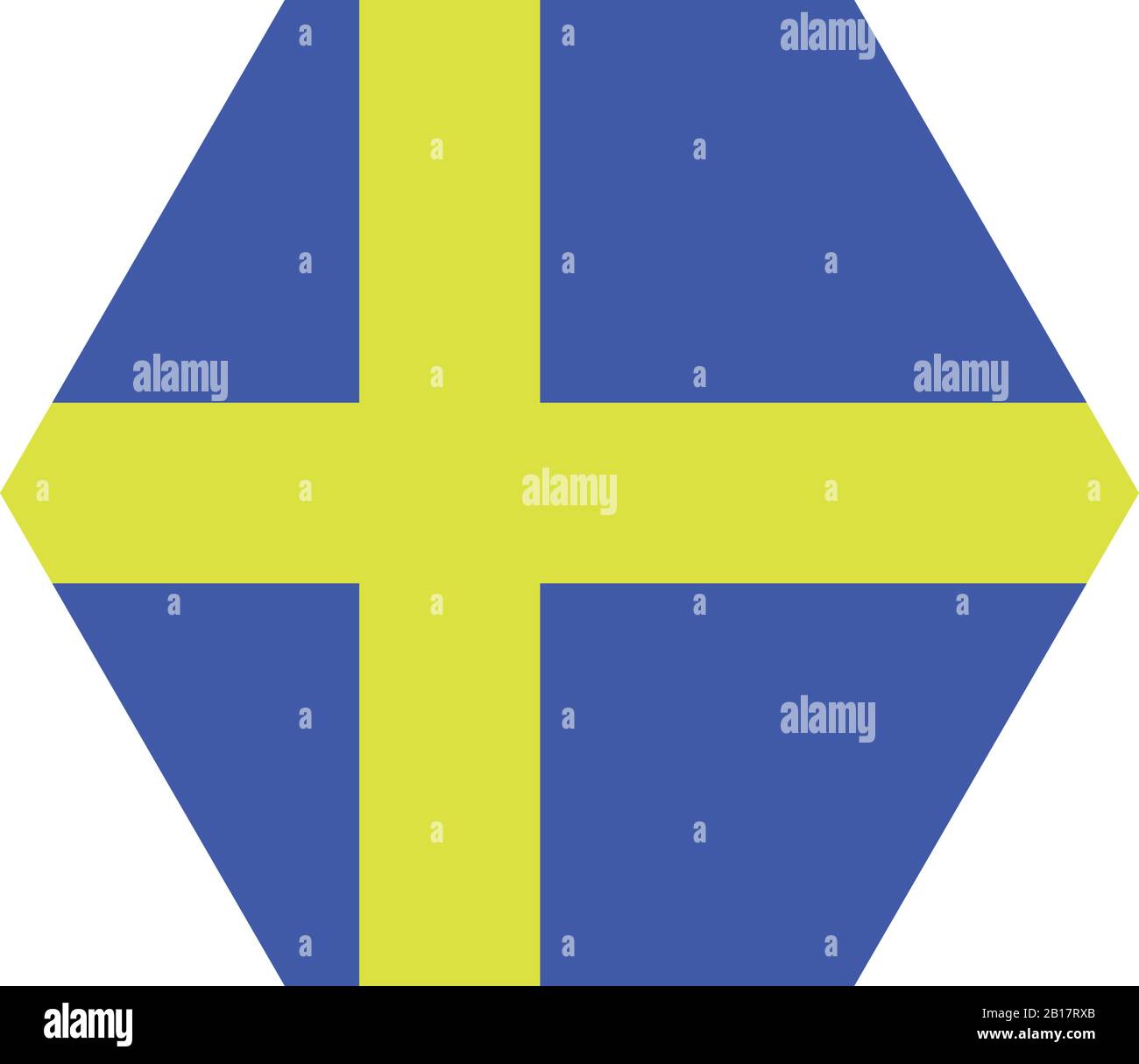 sweden flag illustrated in vector on white background Stock Vector