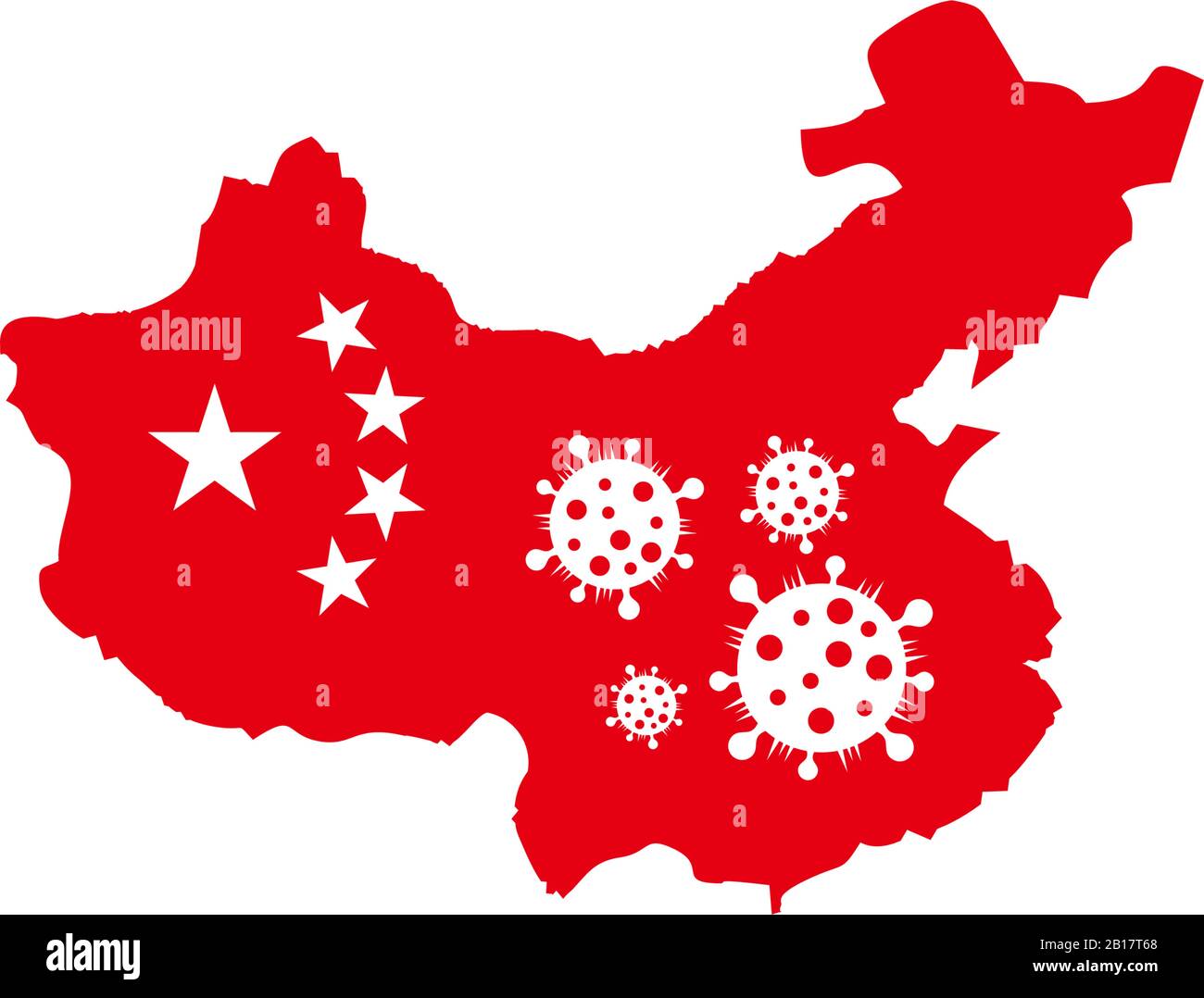 abstract china map corona virus epidemic symbol vector Stock Vector