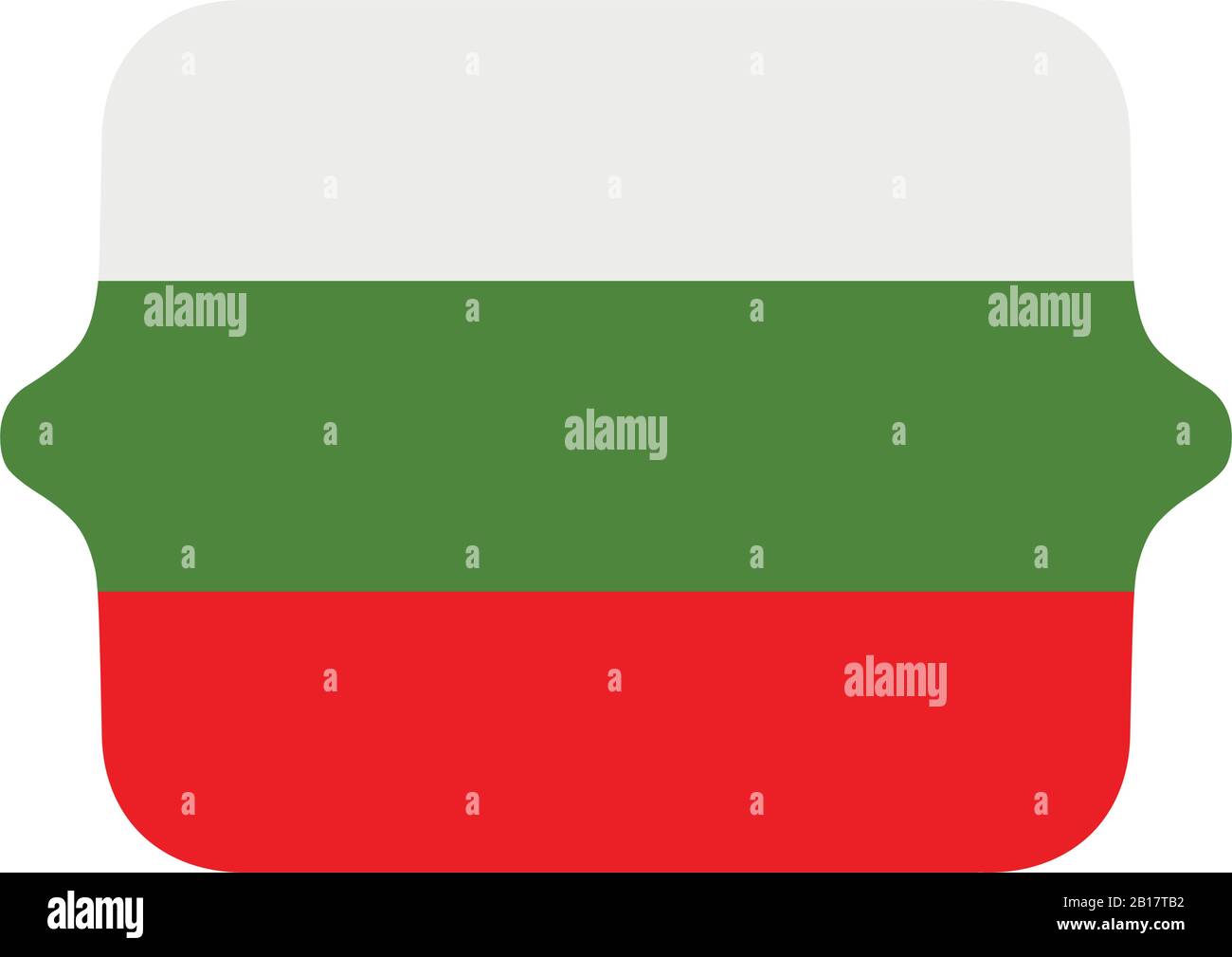 bulgaria flag illustrated in vector on white background Stock Vector
