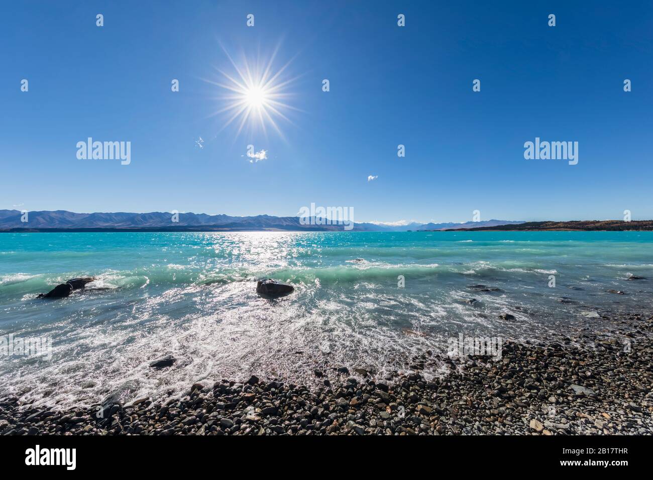 New Zealand, Oceania, South Island, Canterbury, Ben Ohau, Lake Pukaki ...