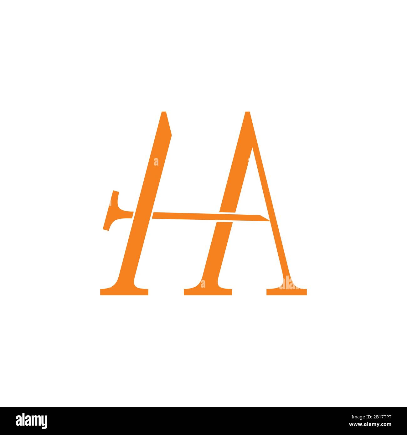 abstract letter ha arrow design logo vector Stock Vector