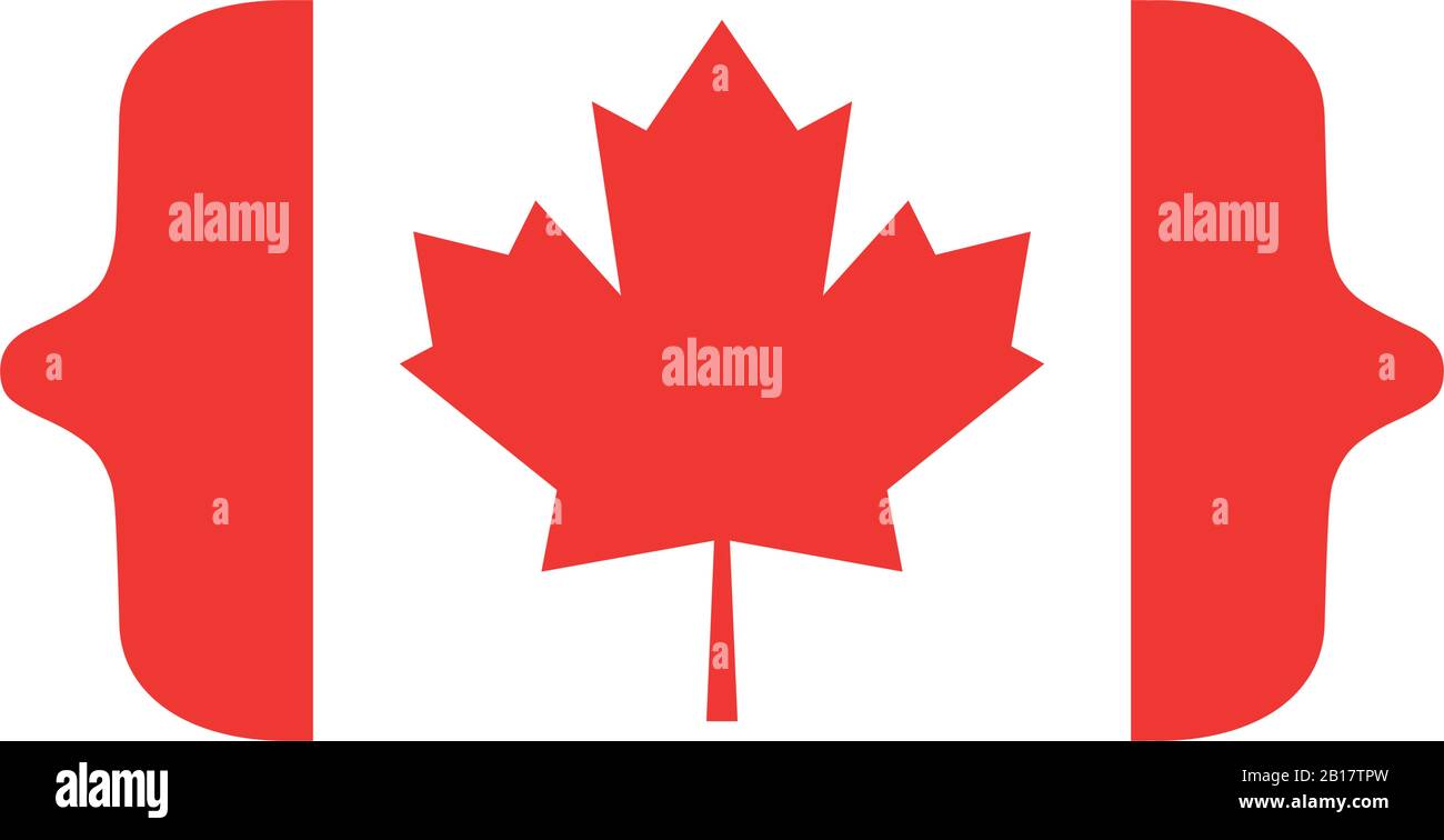 canada flag illustrated in vector on white background Stock Vector ...