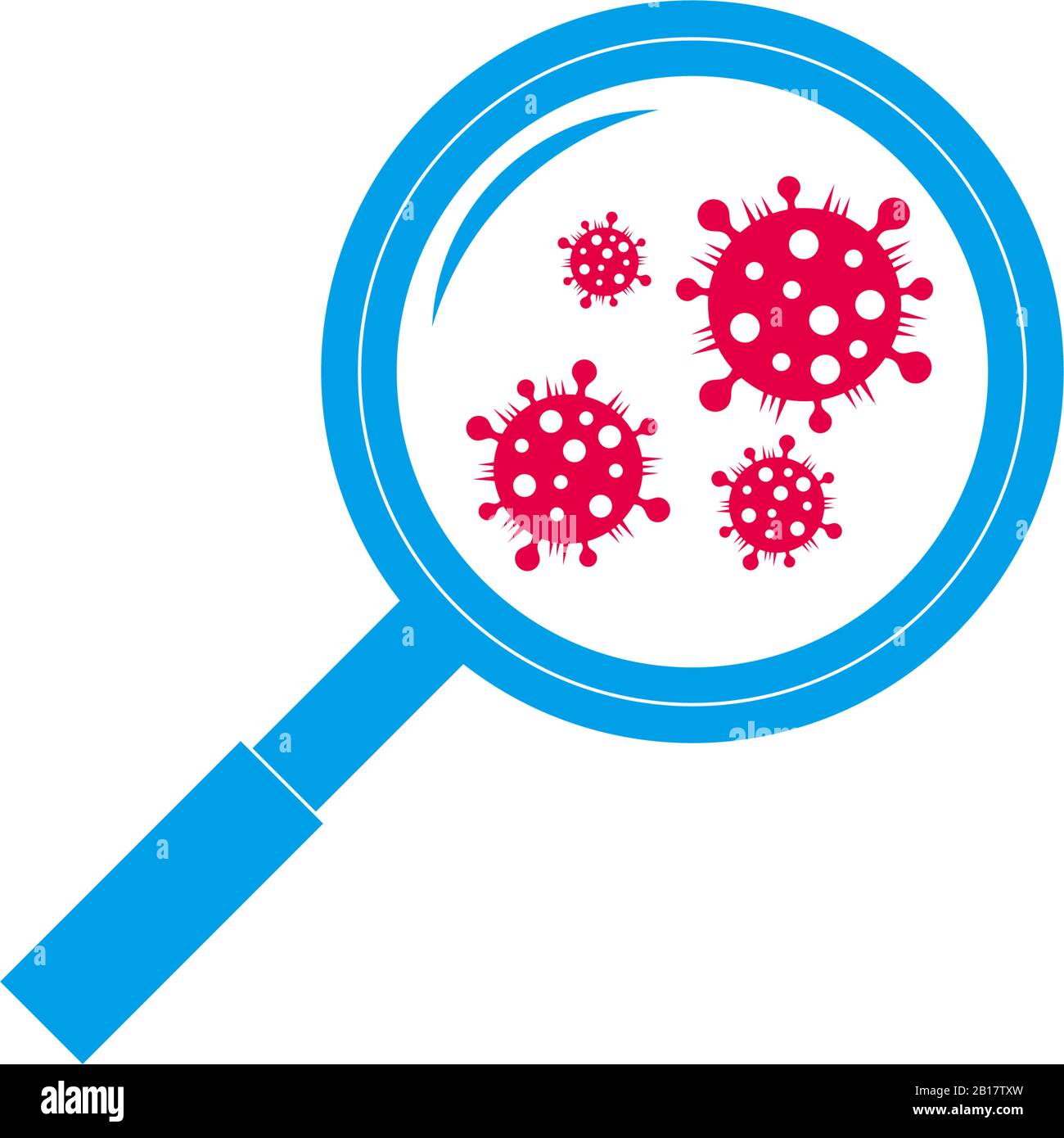 virus searching scanner magnifier symbol colors design vector Stock Vector