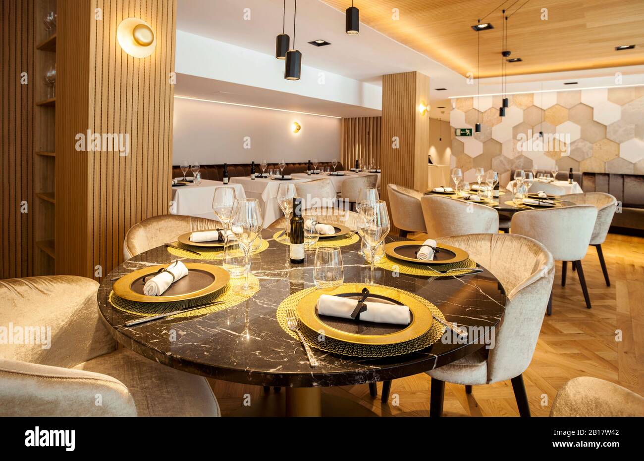 Interior of a fancy restaurant Stock Photo - Alamy