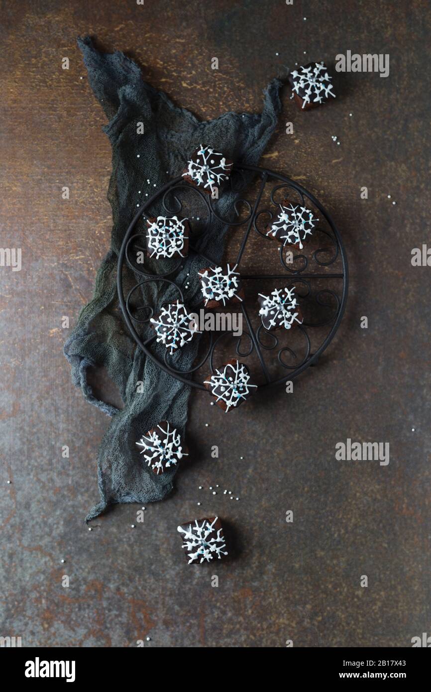 Small chocolate cakes Stock Photo