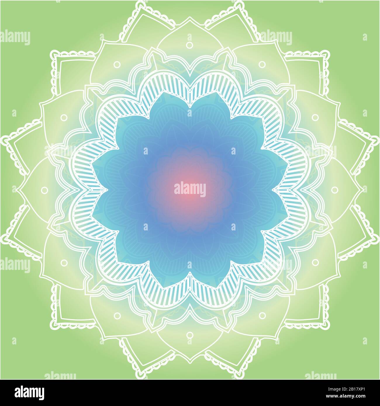 Mandala patterns on green background illustration Stock Vector Image ...
