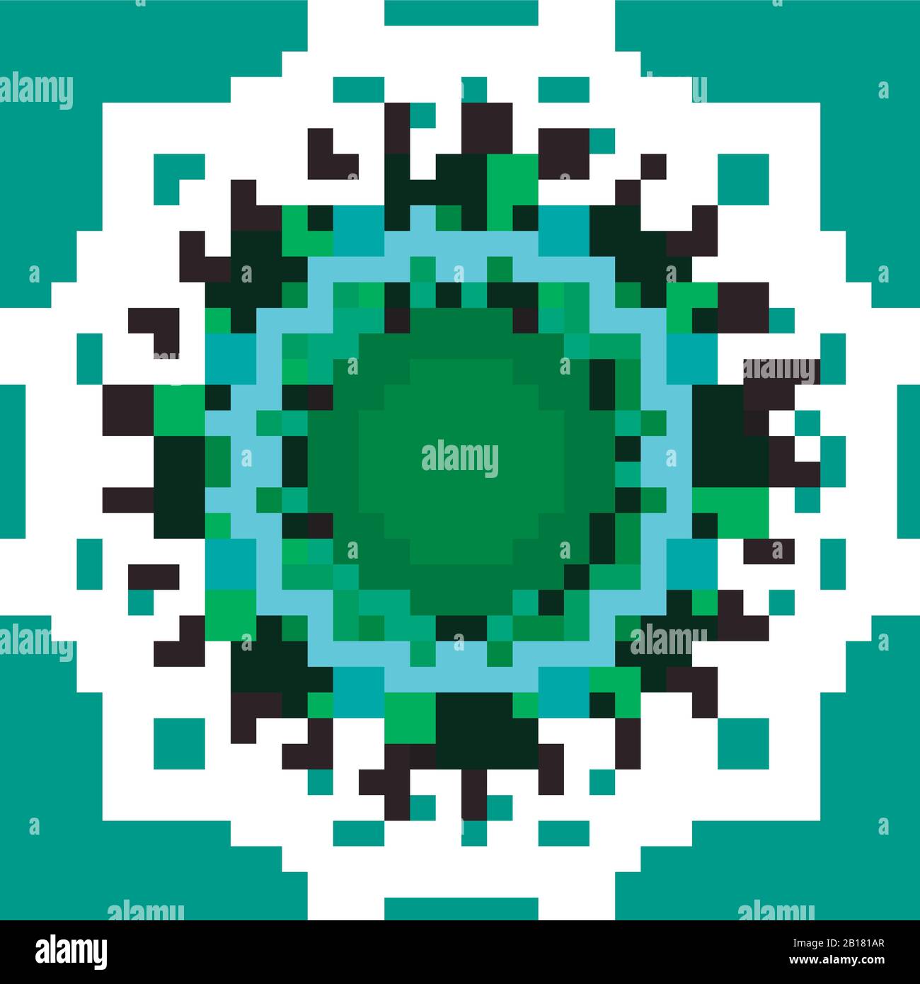 Mandala patterns on green illustration Stock Vector Image & Art - Alamy