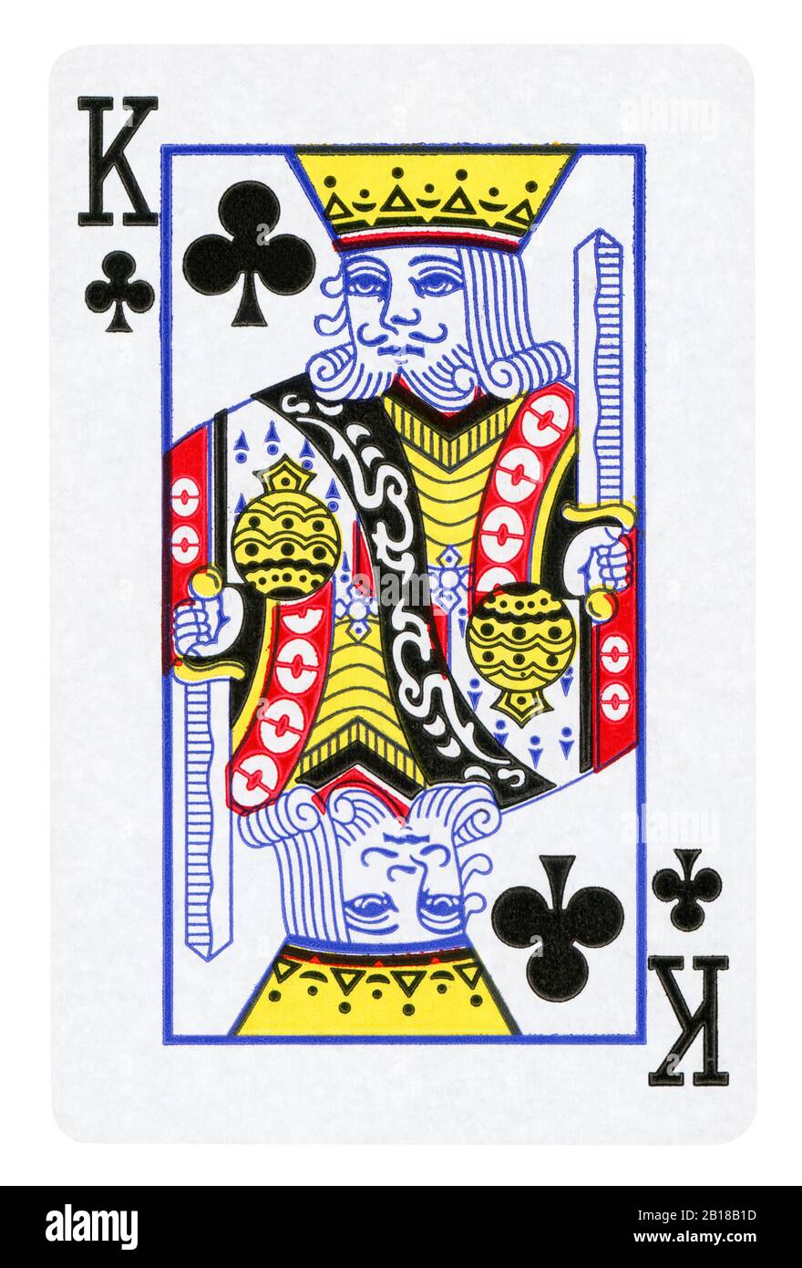 King of Clubs Vintage playing card isolated on white (clipping path included Stock Photo Alamy