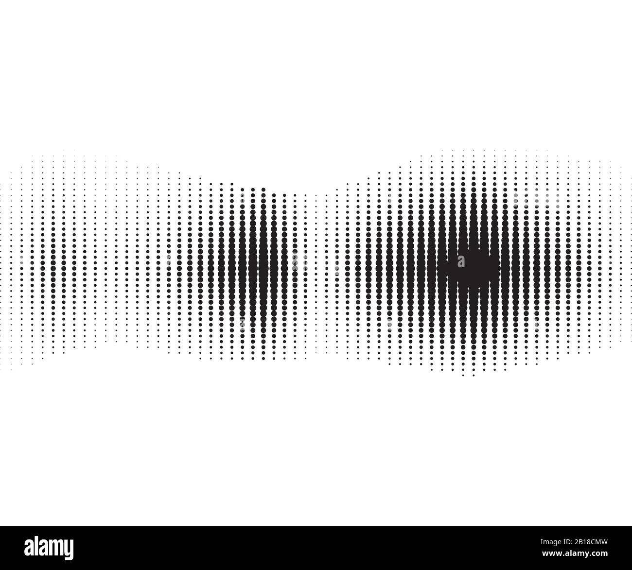 Halftone, transition, monochrome, dotted pattern. Vector illustration. Stock Vector