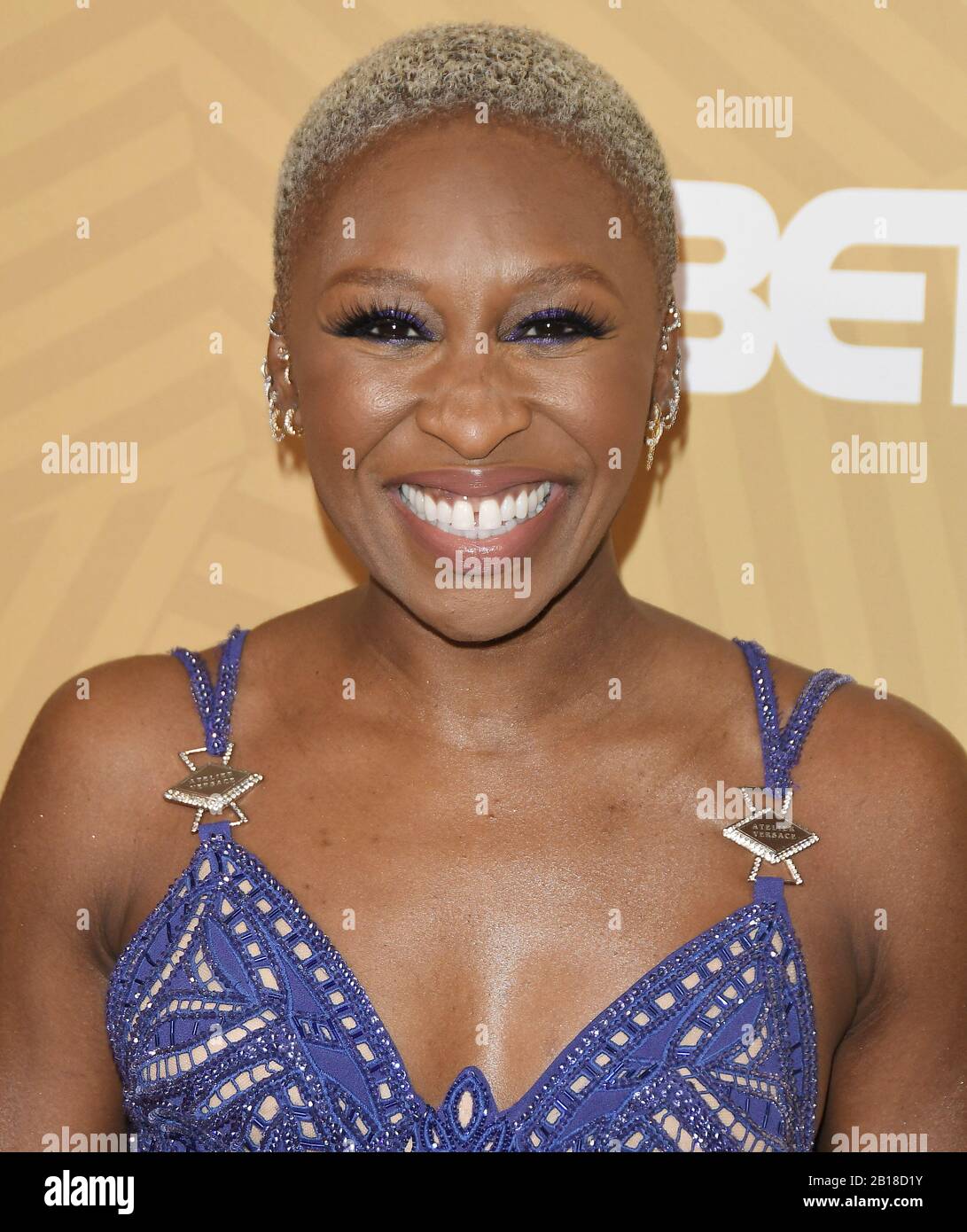 Cynthia Erivo arrives at the American Black Film Festival Honors Awards Ceremony held at the Beverly Hilton in Beverly Hills, CA on Sunday, ?February 23, 2020.  (Photo By Sthanlee B. Mirador/Sipa USA) Stock Photo