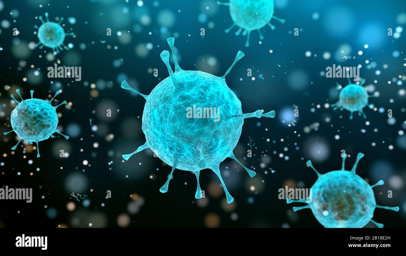 Germs And Bacteria Under A Microscope