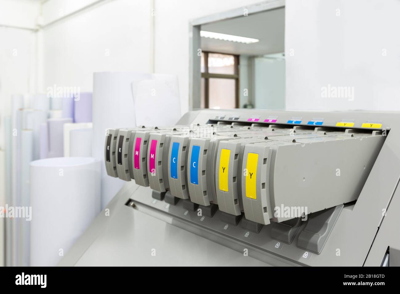 Cartridges for CMYK colour inkjet printer Stock Photo Alamy