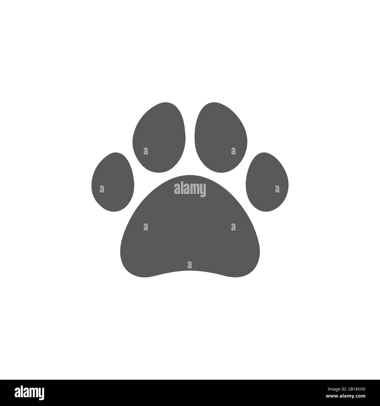 Paw icon on white background Stock Vector
