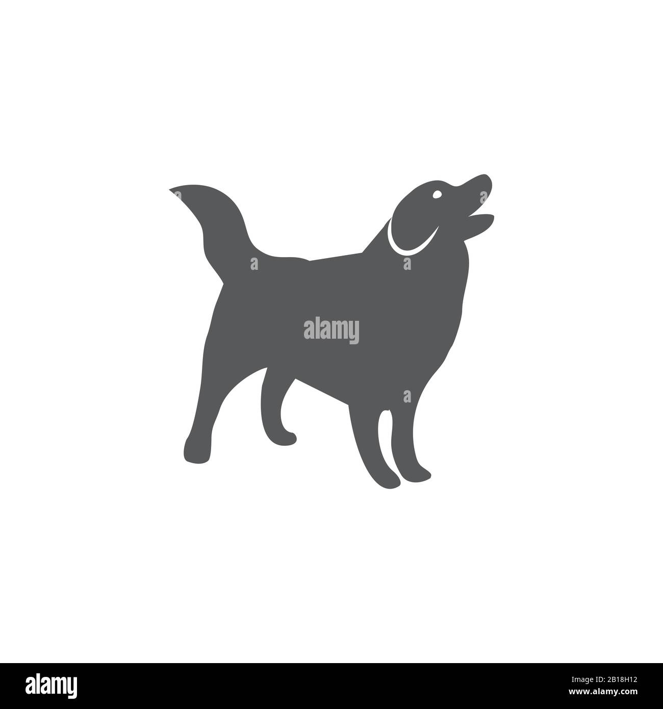 Dog icon on white background Stock Vector