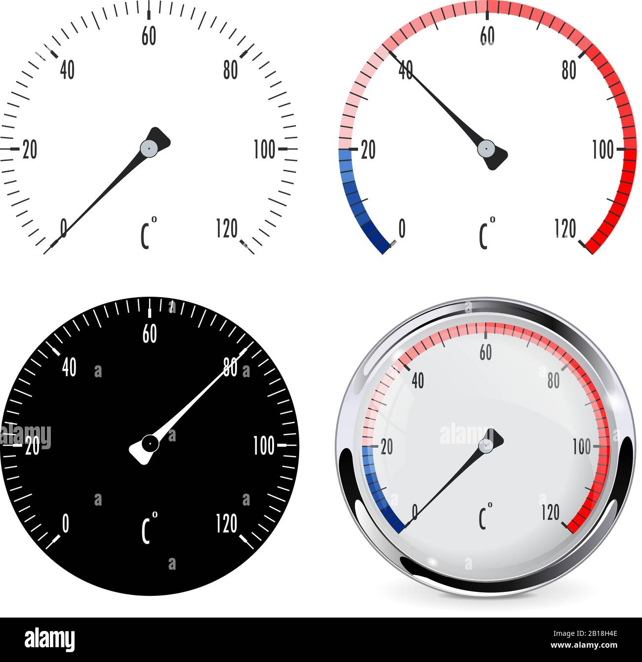 Thermometers set Stock Vector