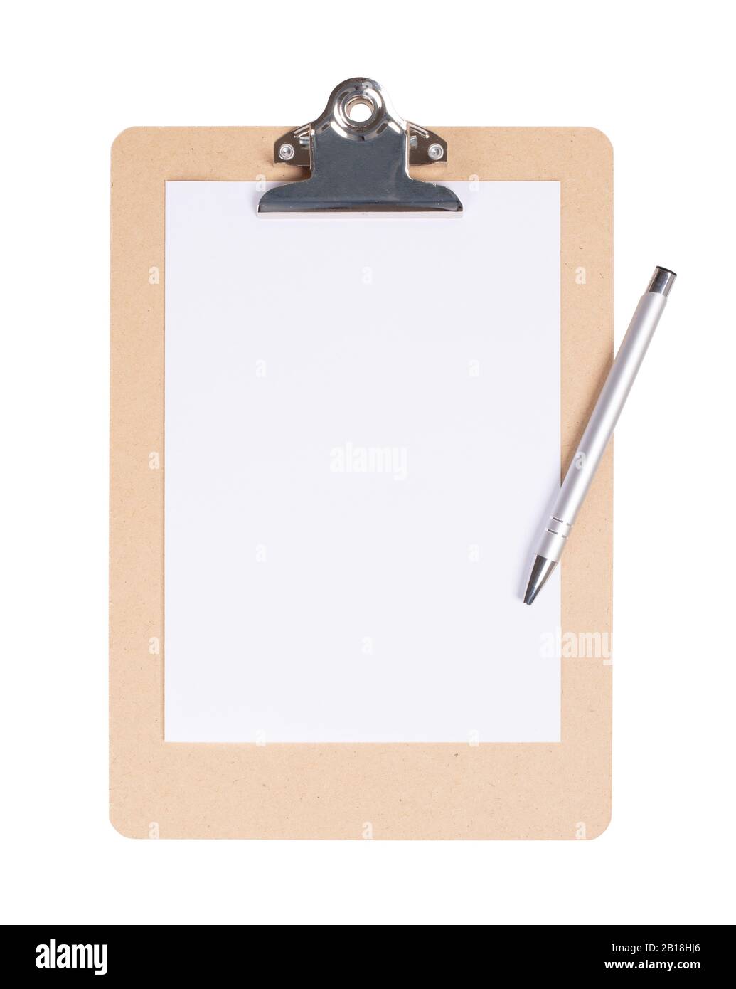 Wooden clipboard isolated on a white background Stock Photo - Alamy