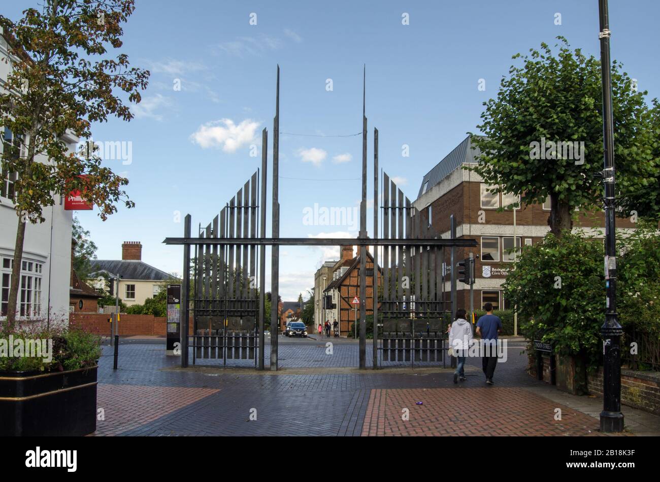 Basingstoke, UK September 1, 2019 Triumphal Gateway at the start of
