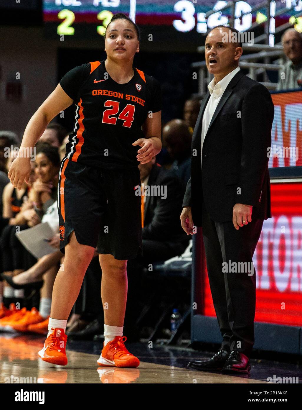 Berkeley, CA U.S. 23rd Feb, 2020. A. Oregon State Beavers guard Destiny ...