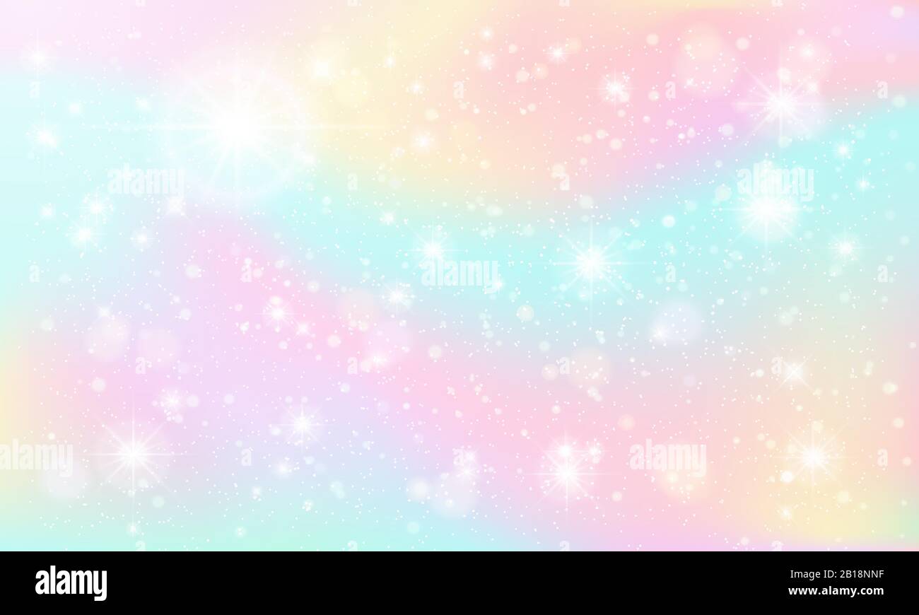 Shiny marble sky. Fairy fantasy skies, pastel colorful sparkles and fabulous dream sky vector background illustration Stock Vector