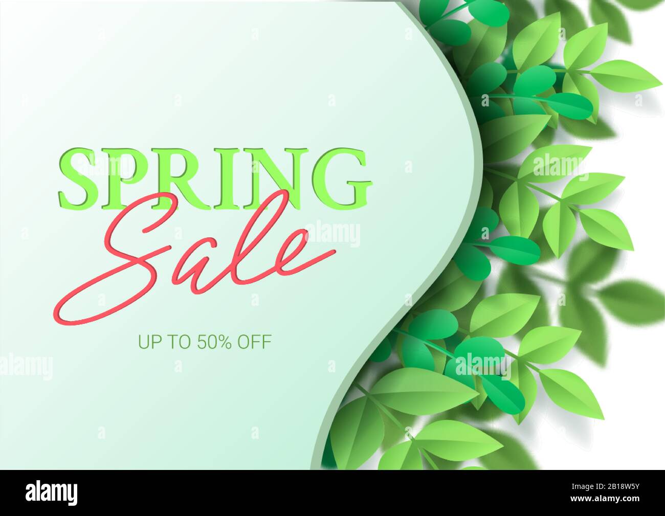 Spring Flowers Advert Spring sale floral advertizing poster, board. Banner with realistic ...