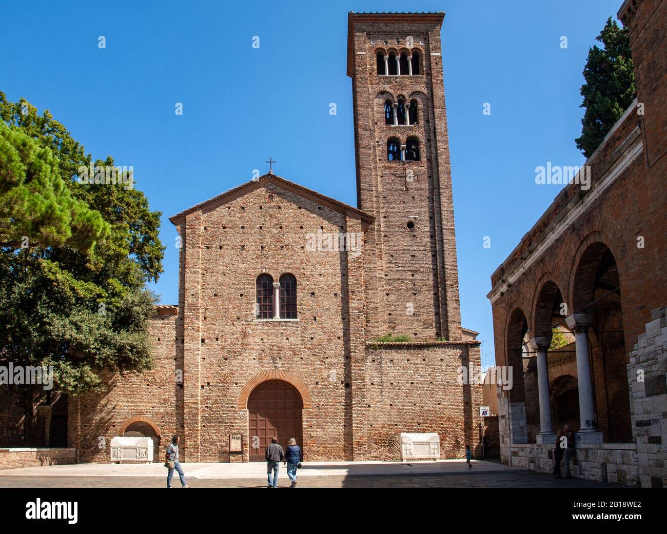 Ravenna, Italy - Sept 11, 2019: The Basilica of San Francesco in Ravenna. Emilia-Romagna, Italy Stock Photo