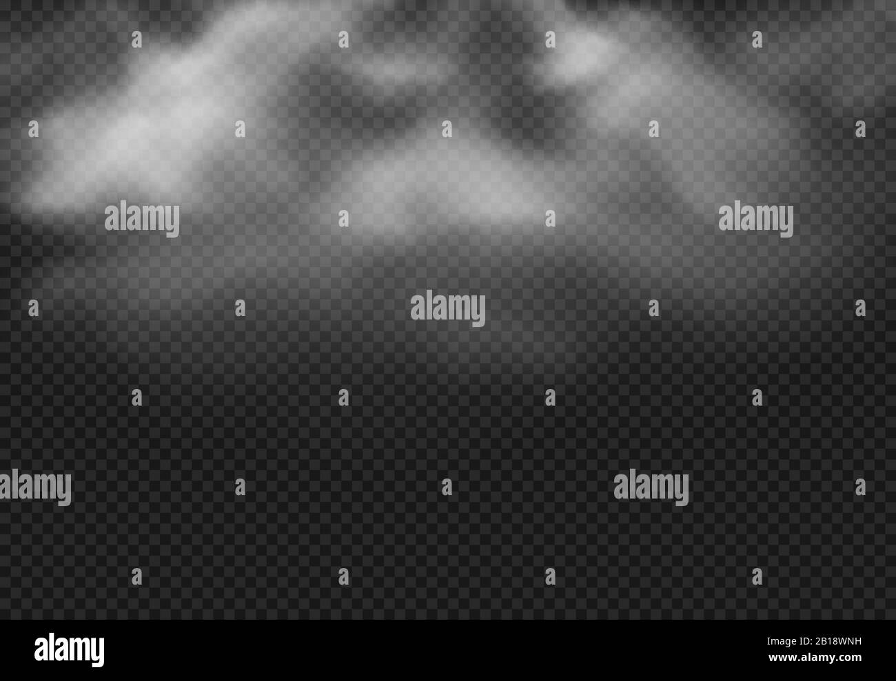 Smoke cloud. Fog clouds, smoky mist and realistic cloudy effect isolated vector illustration Stock Vector