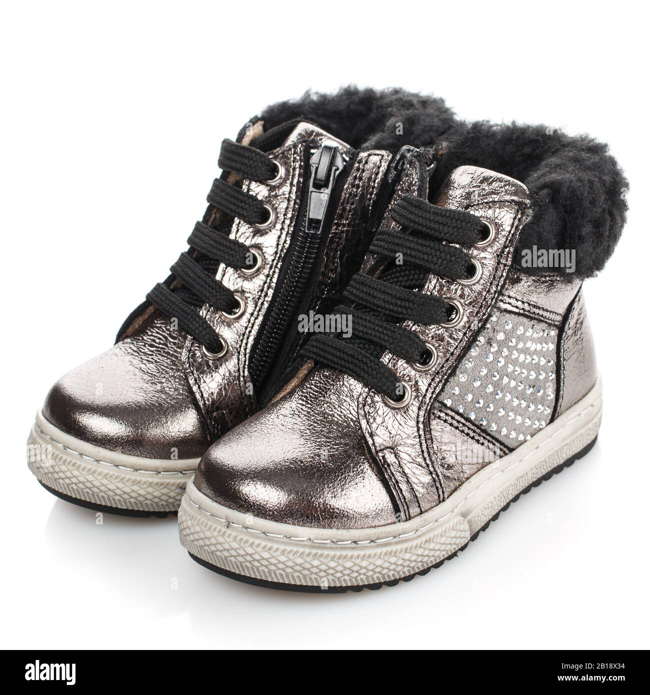 childrens silver boots
