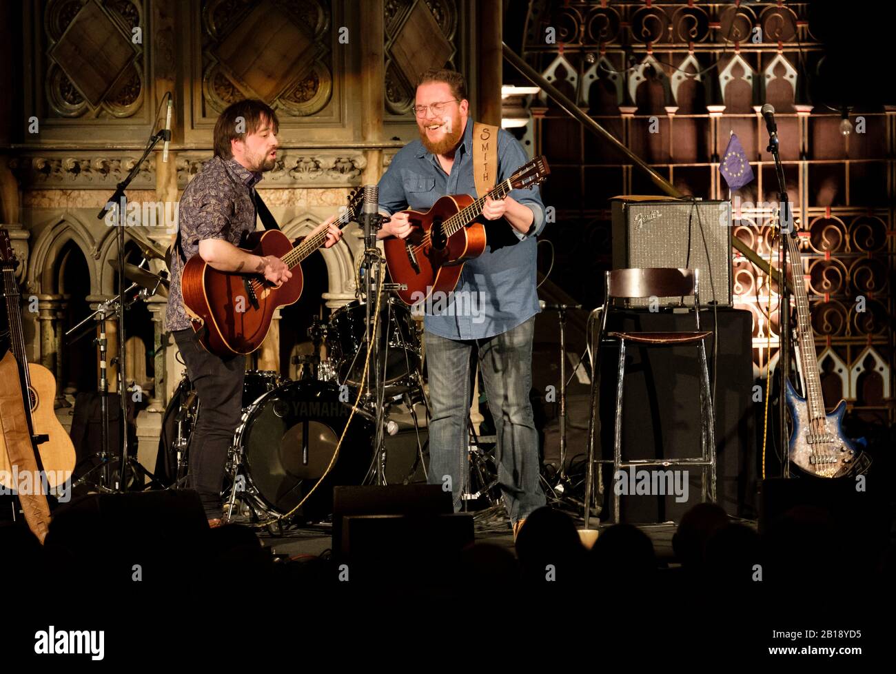 Jimmy Brewer and Ben Smith of Smith and Brewer performing at the Union Chapel, London. Feb 21, 2020 Stock Photo