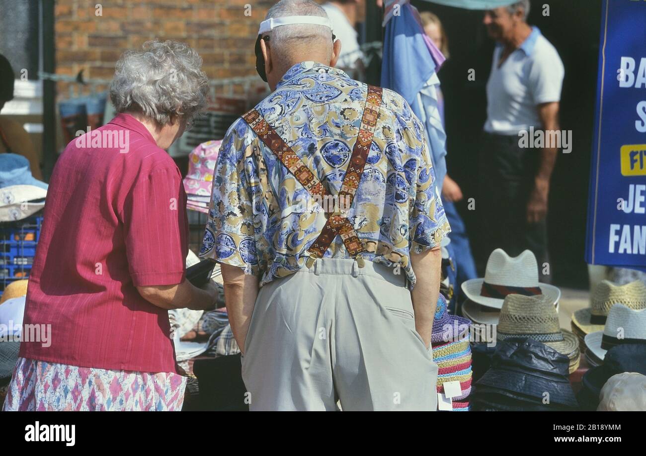 Elderly couple shopping, England, UK Stock Photo
