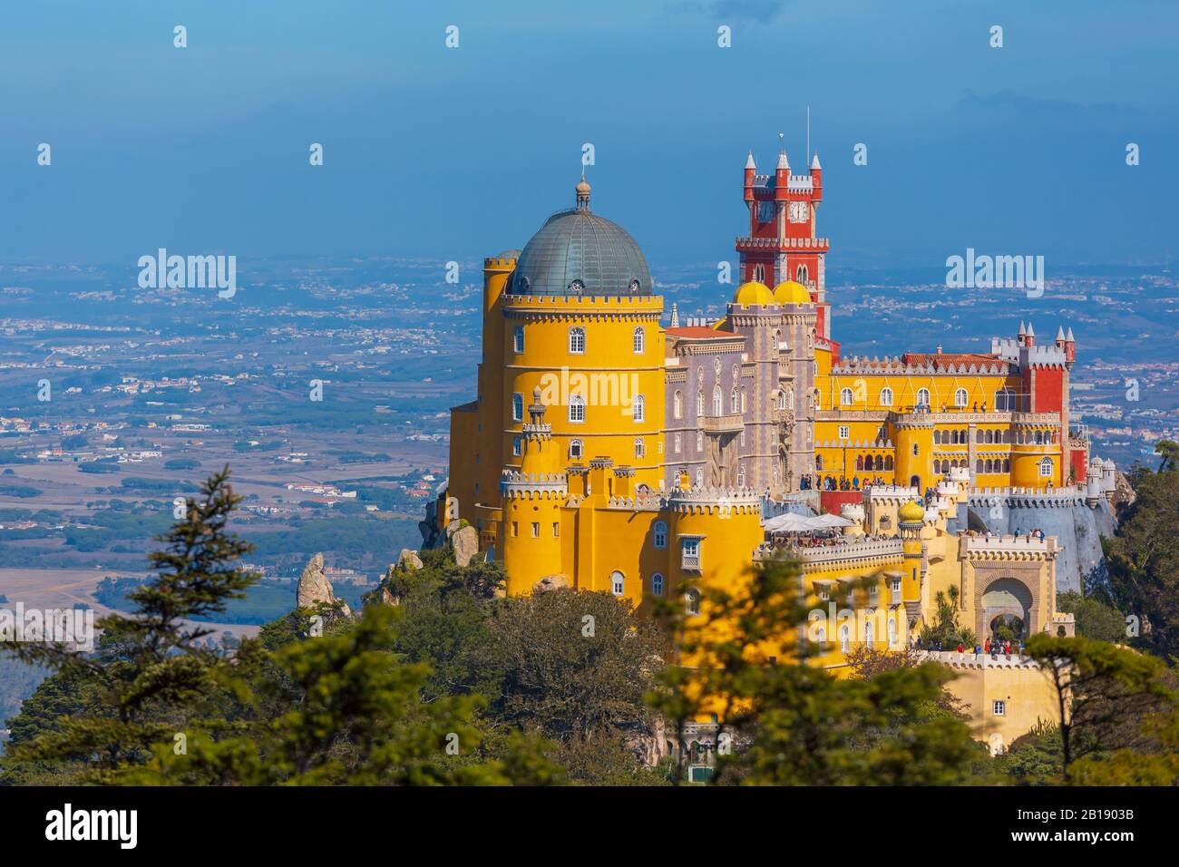 Pena Park with National Palace of Pena in Sintra, Portugal Stock Photo -  Alamy