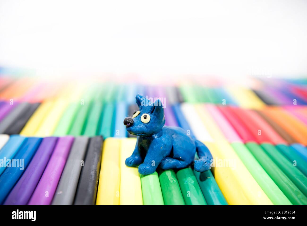 Play Clay Animals Dog On Colored Background Stock Photo Alamy