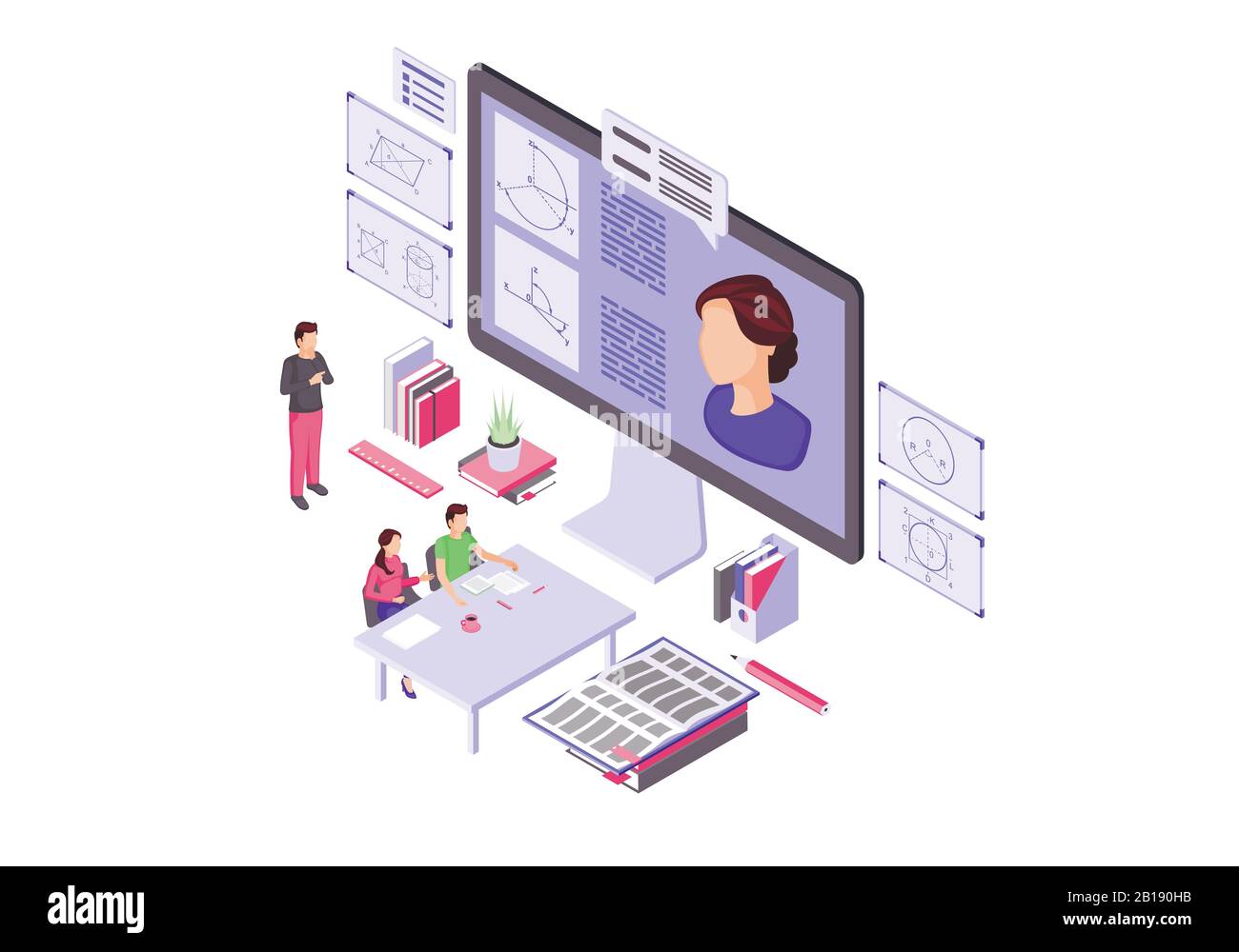 Online education isometric vector illustration Stock Vector Image & Art ...
