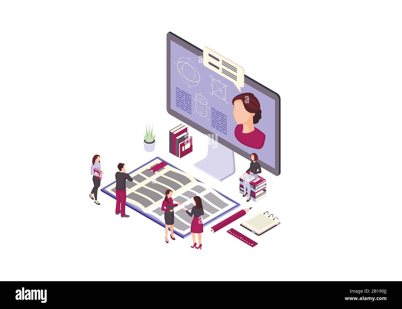 Online training education student geometry vector hi-res stock ...