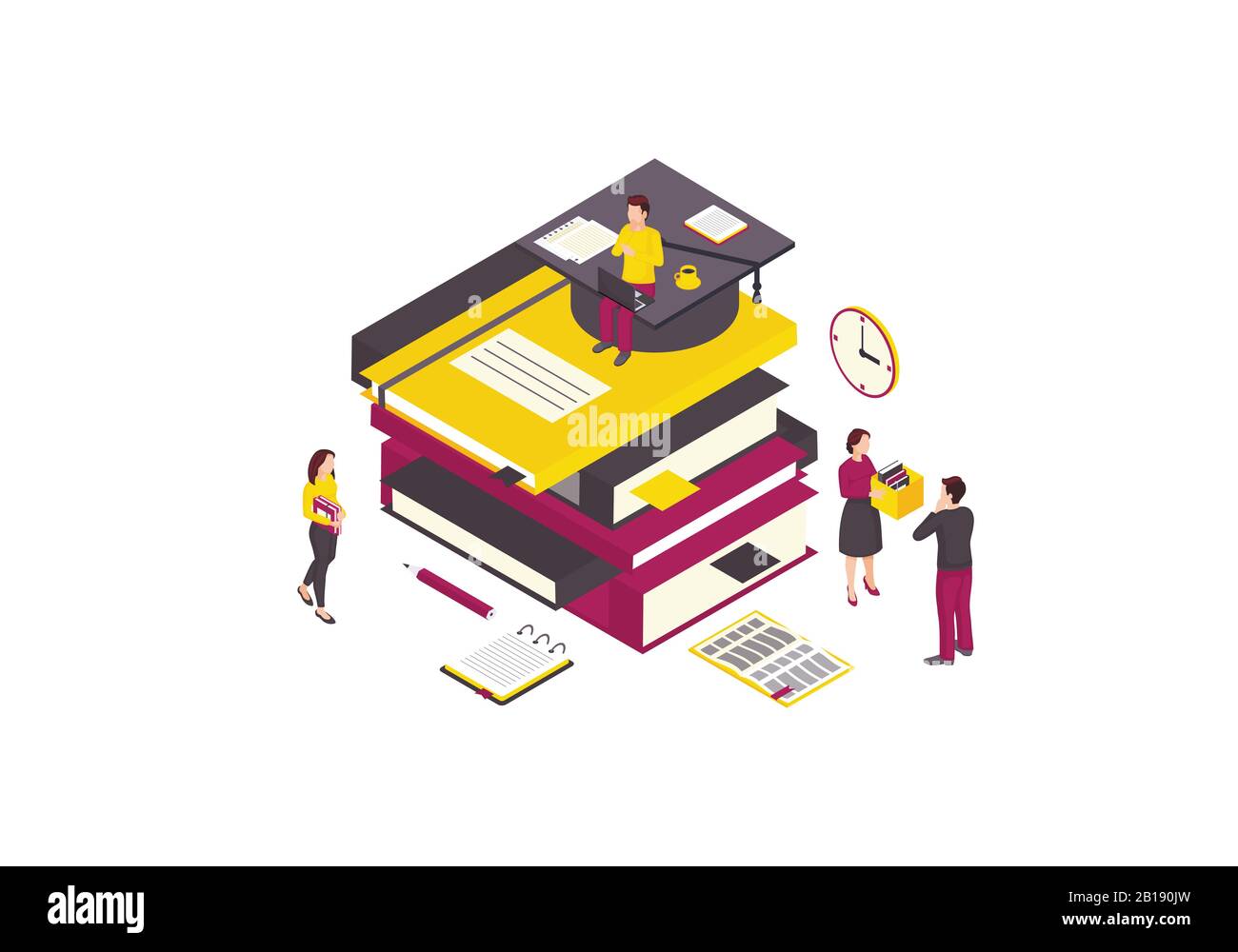 Online education isometric vector illustration Stock Vector Image & Art ...