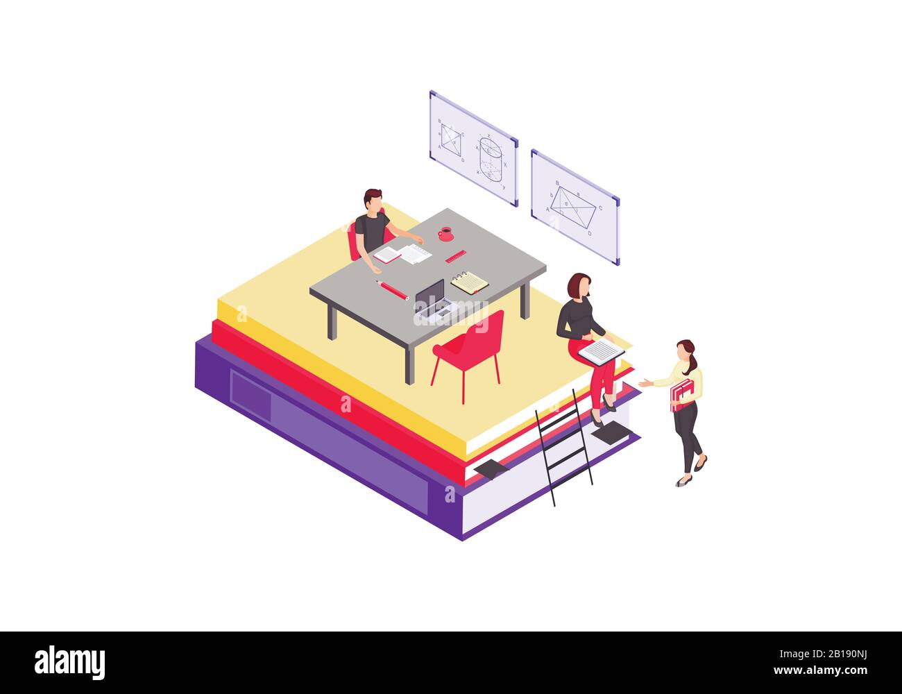Online education isometric vector illustration Stock Vector Image & Art ...