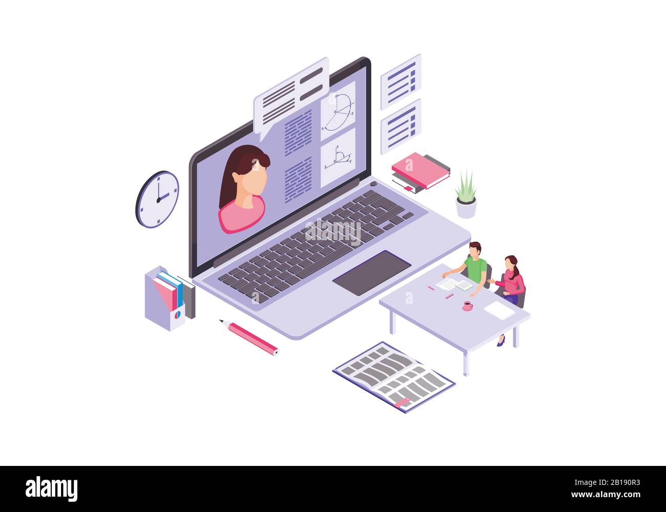 Online education isometric vector illustration Stock Vector Image & Art ...