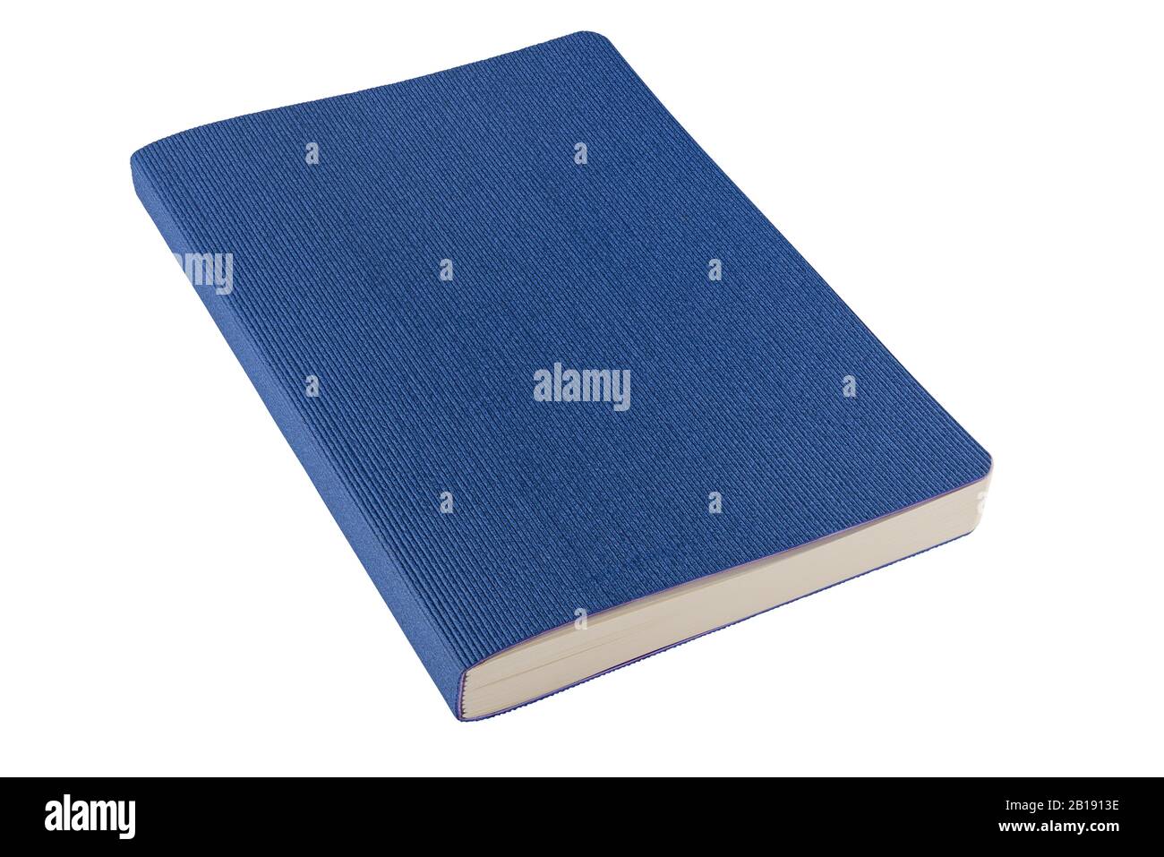 Isolated blue notebook on white background. Cut using a path. Full ...