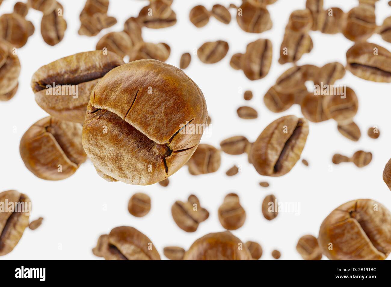 Abstract white background from coffee beans Stock Photo