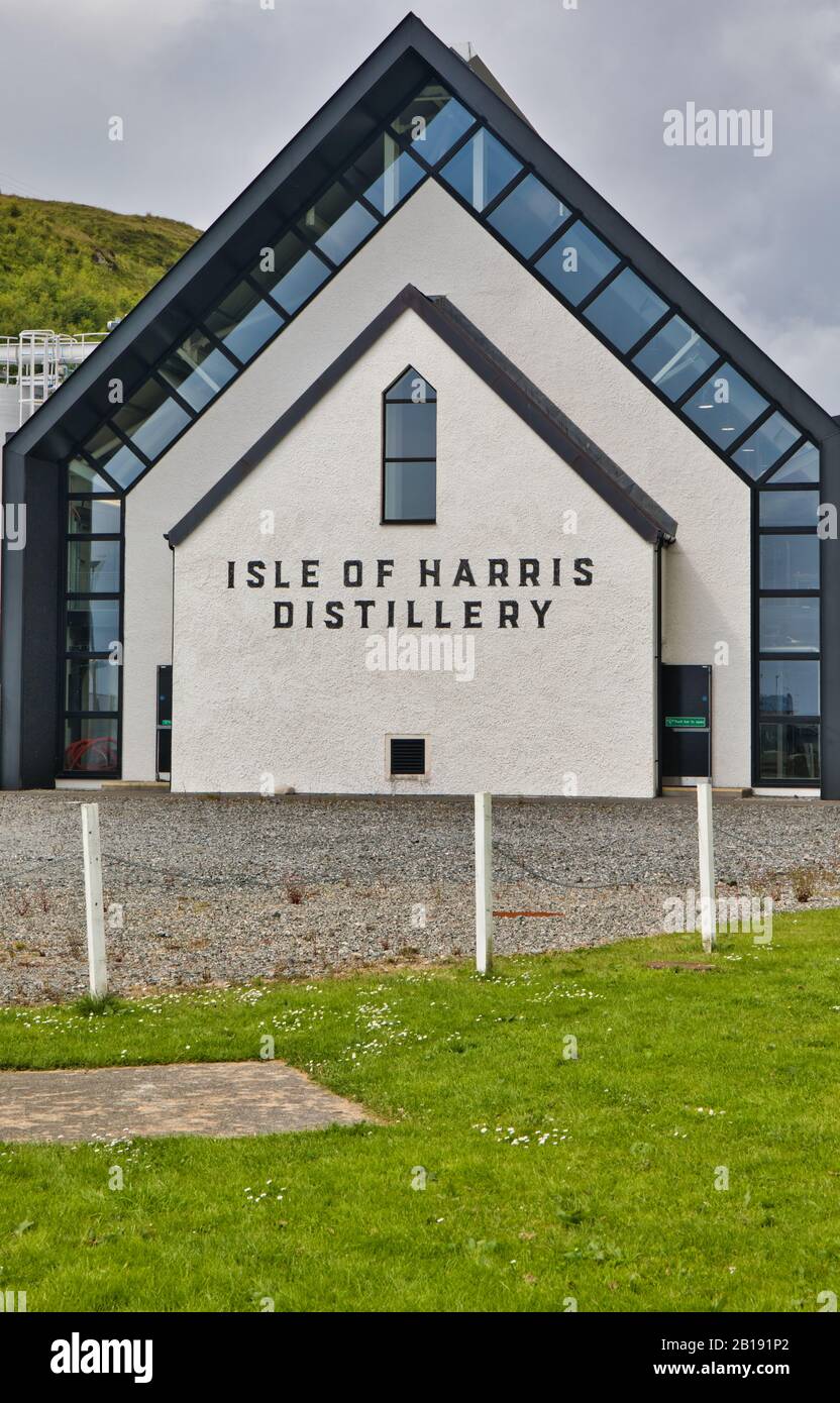 Isle of Harris Gin distillery opened in 2015 to distill a local gin and provide employment on the island, Tarbert, Isle of Lewis, Outer Hebrides Stock Photo