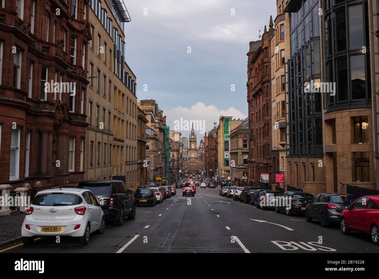 Glasgow bus lane hires stock photography and images Alamy