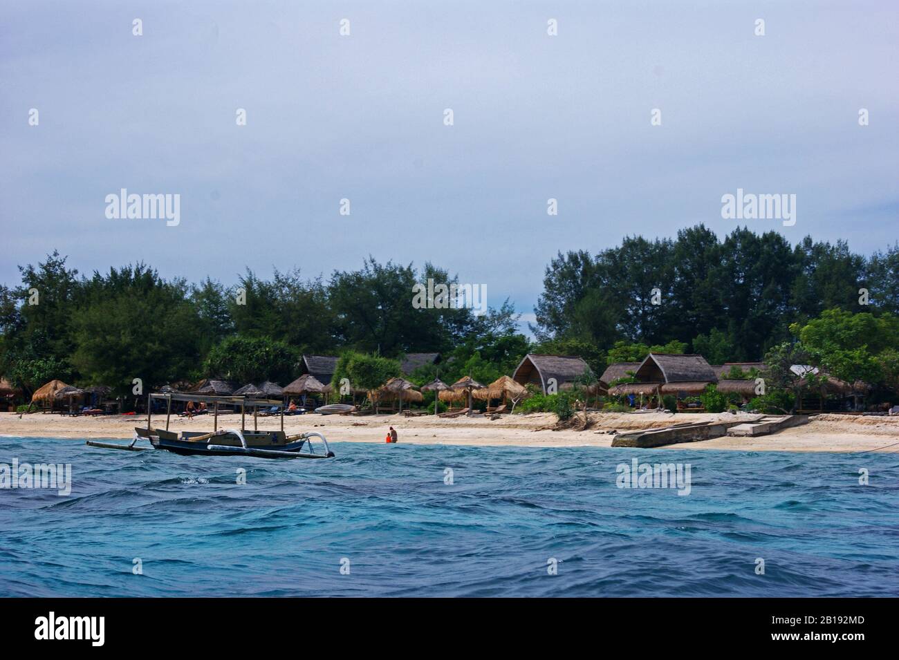 Gili Trawangan Beach, Lombok, Nusa Tenggara, Indonesia Stock Photo