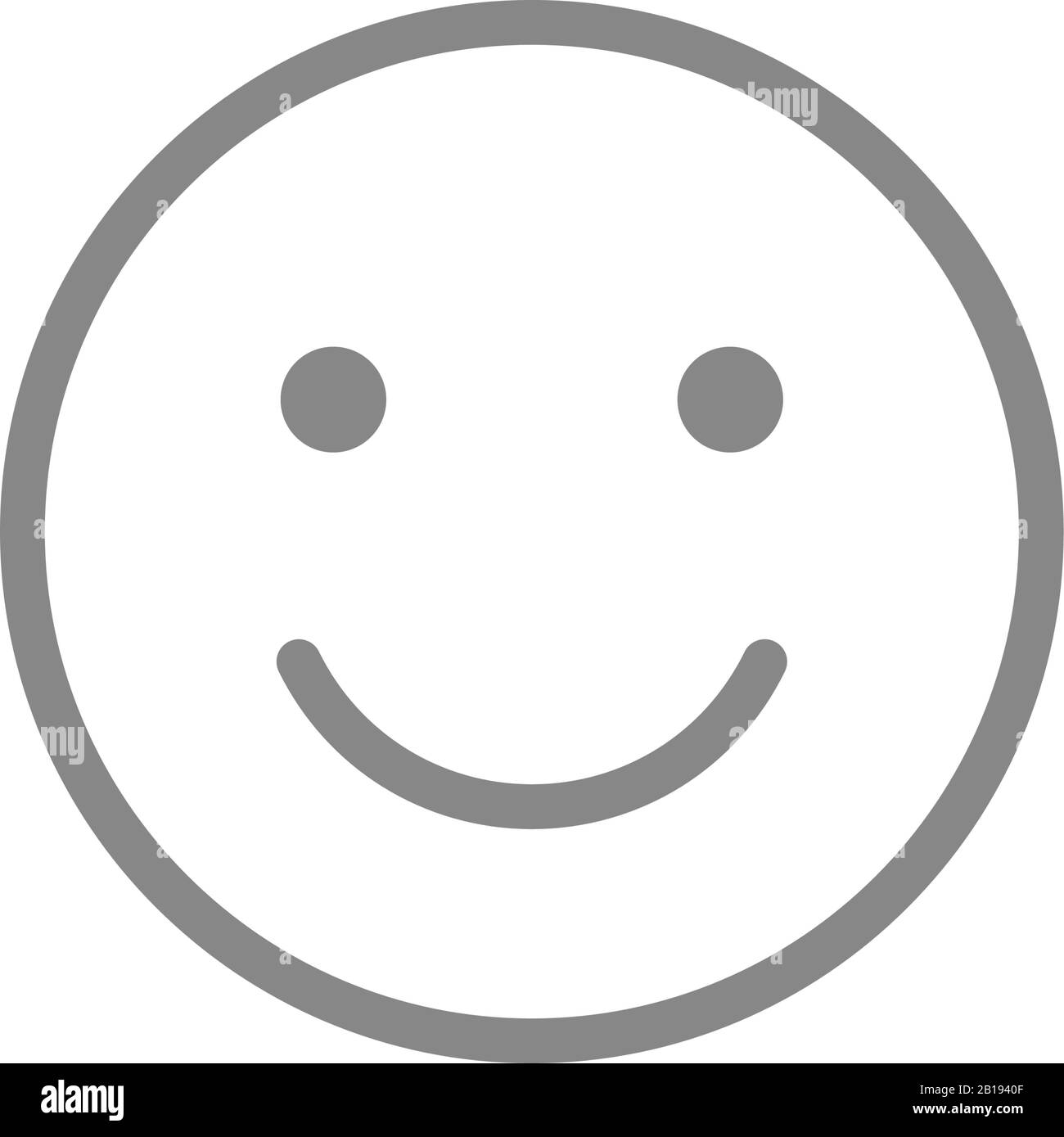 Smiley emoji line icon. Happy, success, satisfaction face symbol. Stock Vector