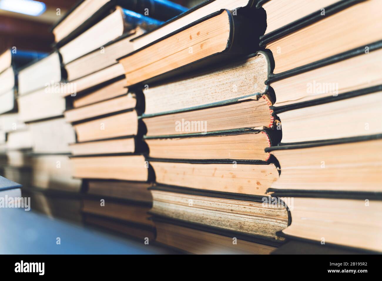 old books on wooden shelf Stock Photo - Alamy